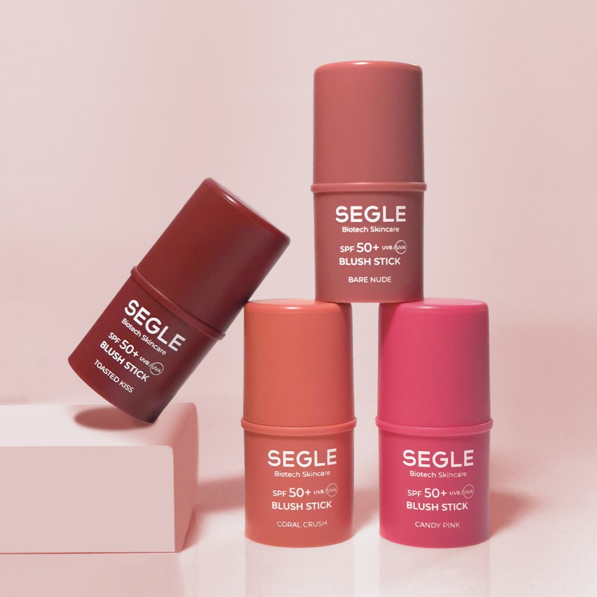 Blush Sticks SPF50+ SEGLE, los 4 tonos, vista 1